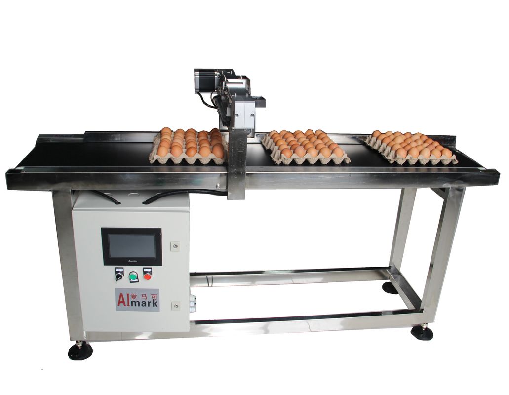 E5 400W X Traverse System Egg Coding Conveyor Machine For Date Coding