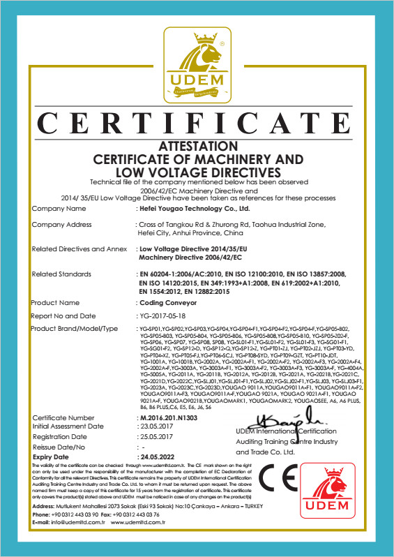 China Hefei Luox Yougao Technology Co., Ltd. Certification